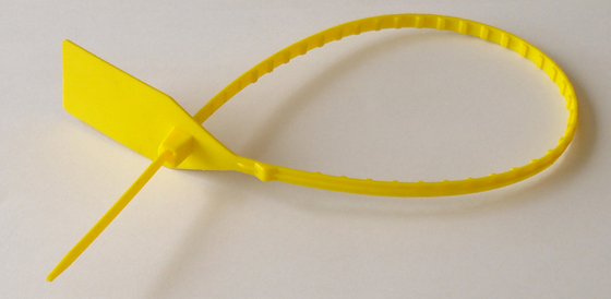 Yellow Plastic Container / Bags / Box  / Bank Cargo Security Seals With Bar Code Printing