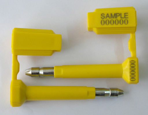 Gele staal Pin ABS Plastic Truck hoge beveiliging afdichtingen met barcode afdrukken B-126