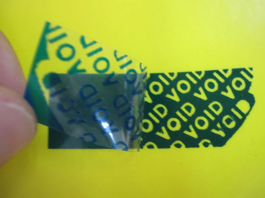 De witte/Blauwe/Zwarte Etiketten van de Stamper Duidelijke Veiligheid met Hoog Residu voor Anti-counterfeit